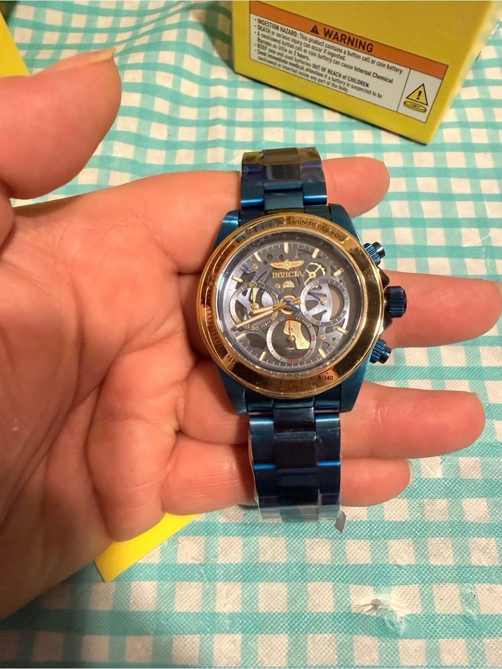 Invicta Speedway “Blue Label” Exoprix Men's Watch - 39.5mm, Blue (51032)